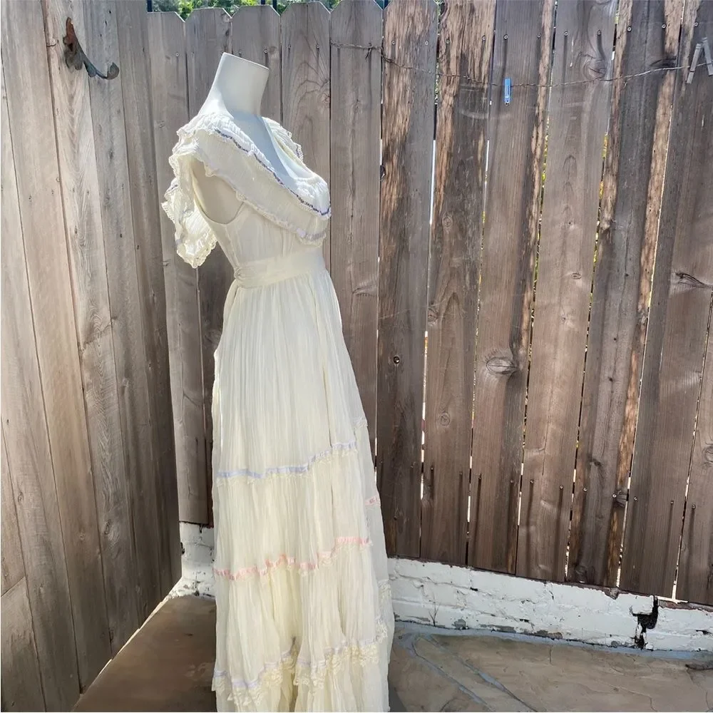 Vintage Gunne Sax by Jessica 70's Prairie Summer dress size 9 - Picture 11 of 15